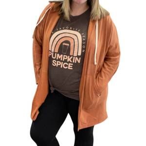 NEW HONEYME hooded cardigan in rust